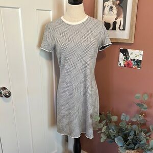 Theory Branteen NS_Reverie fit-n-flare T-shirt M black & white knit mini dress